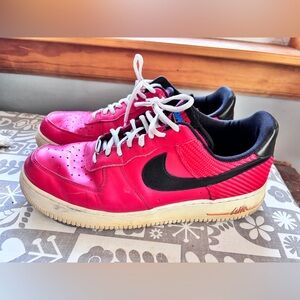 Nike Barcelona Air Force 1 Red and Black Shoes